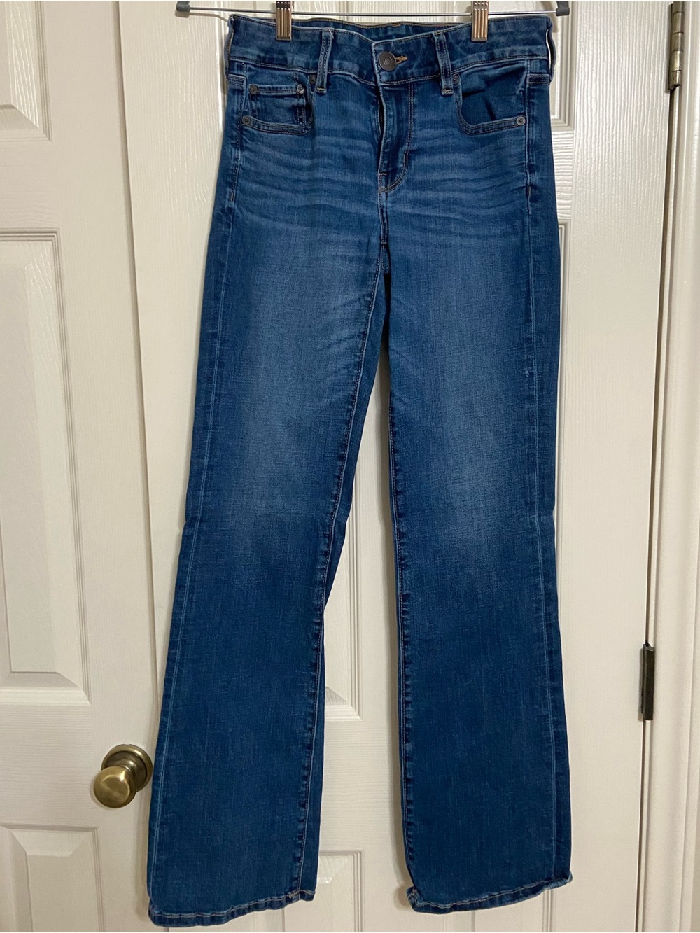 American Eagle Outfitters Women's Dark Blue Flare Jeans